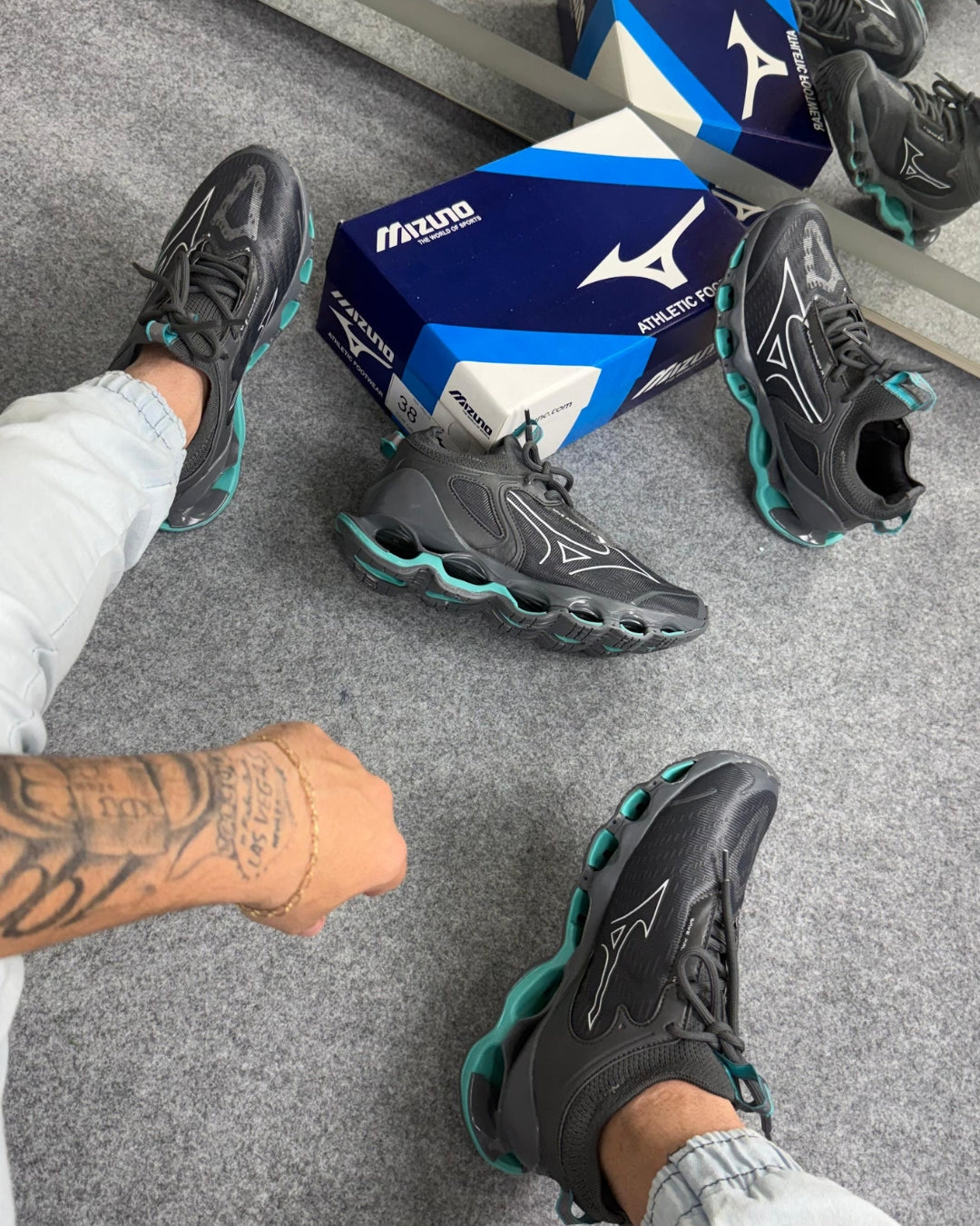 Tênia Mizuno Pro 14 Preto Acqua